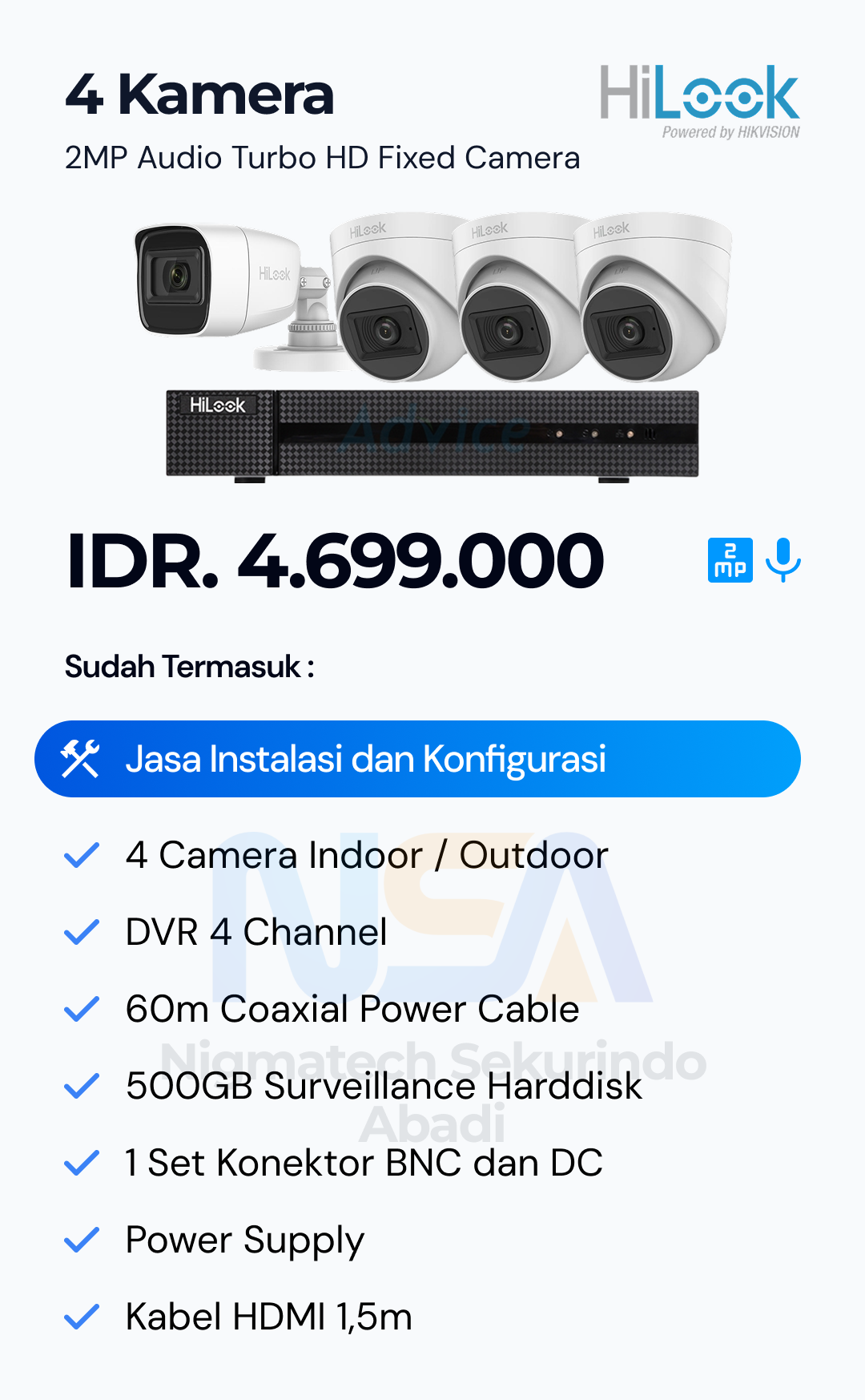 Paket CCTV Hilook 2 Kamera