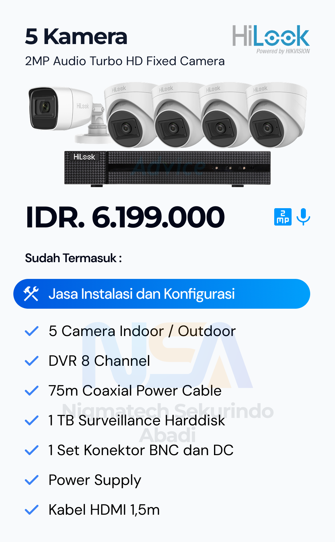 Paket CCTV Hilook 2 Kamera
