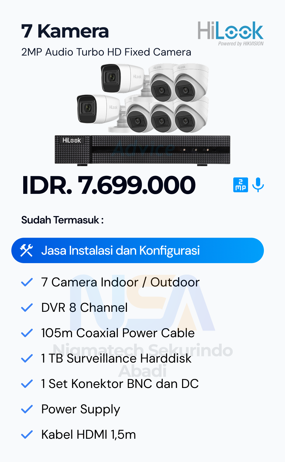 Paket CCTV Hilook 2 Kamera