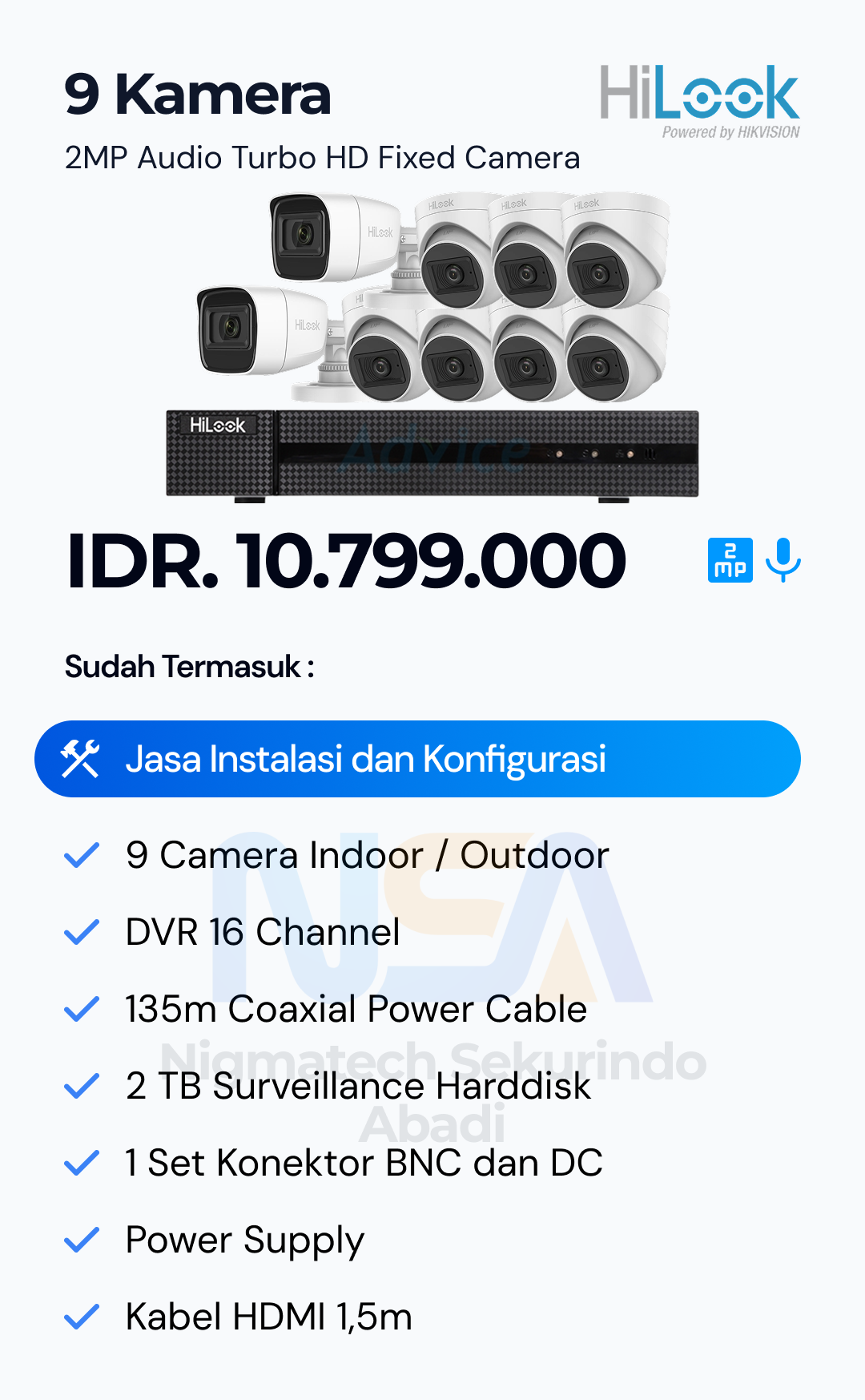 Paket CCTV Hilook 2 Kamera