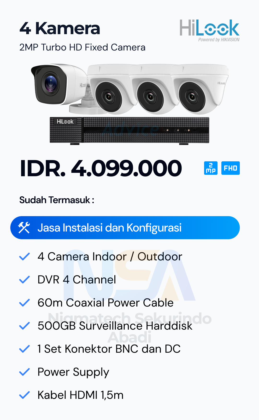 Paket CCTV Hilook 2 Kamera