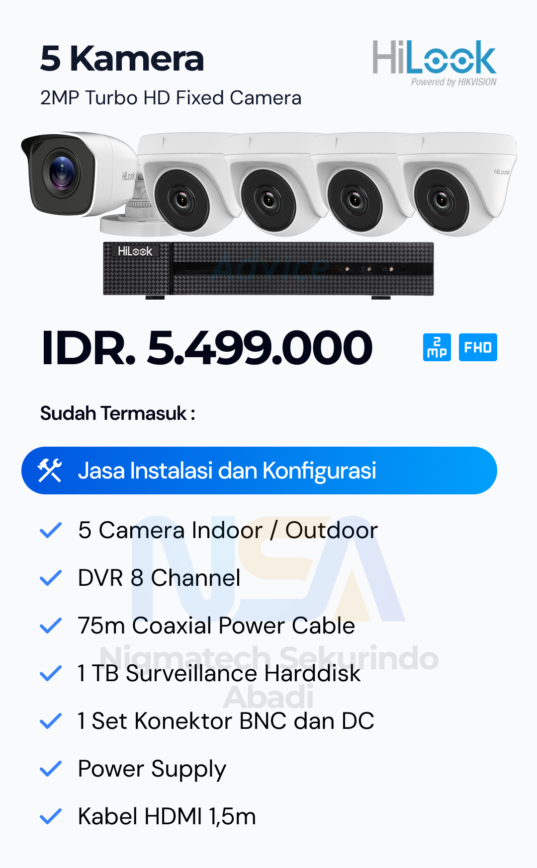 Paket CCTV Hilook 2 Kamera