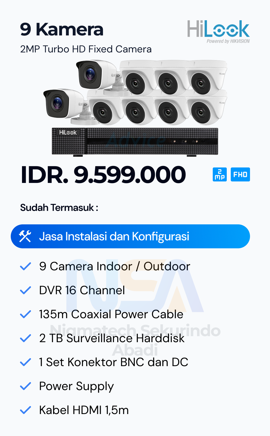 Paket CCTV Hilook 2 Kamera