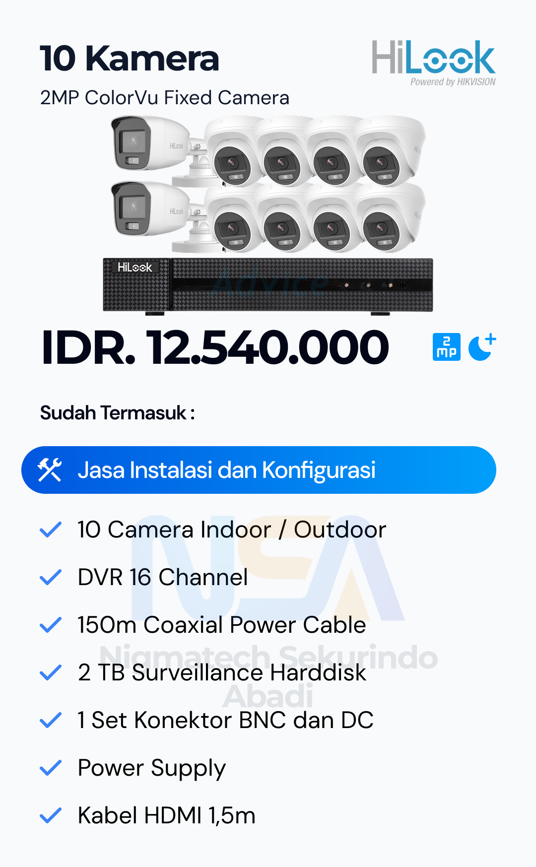 Paket CCTV Hilook 2 Kamera
