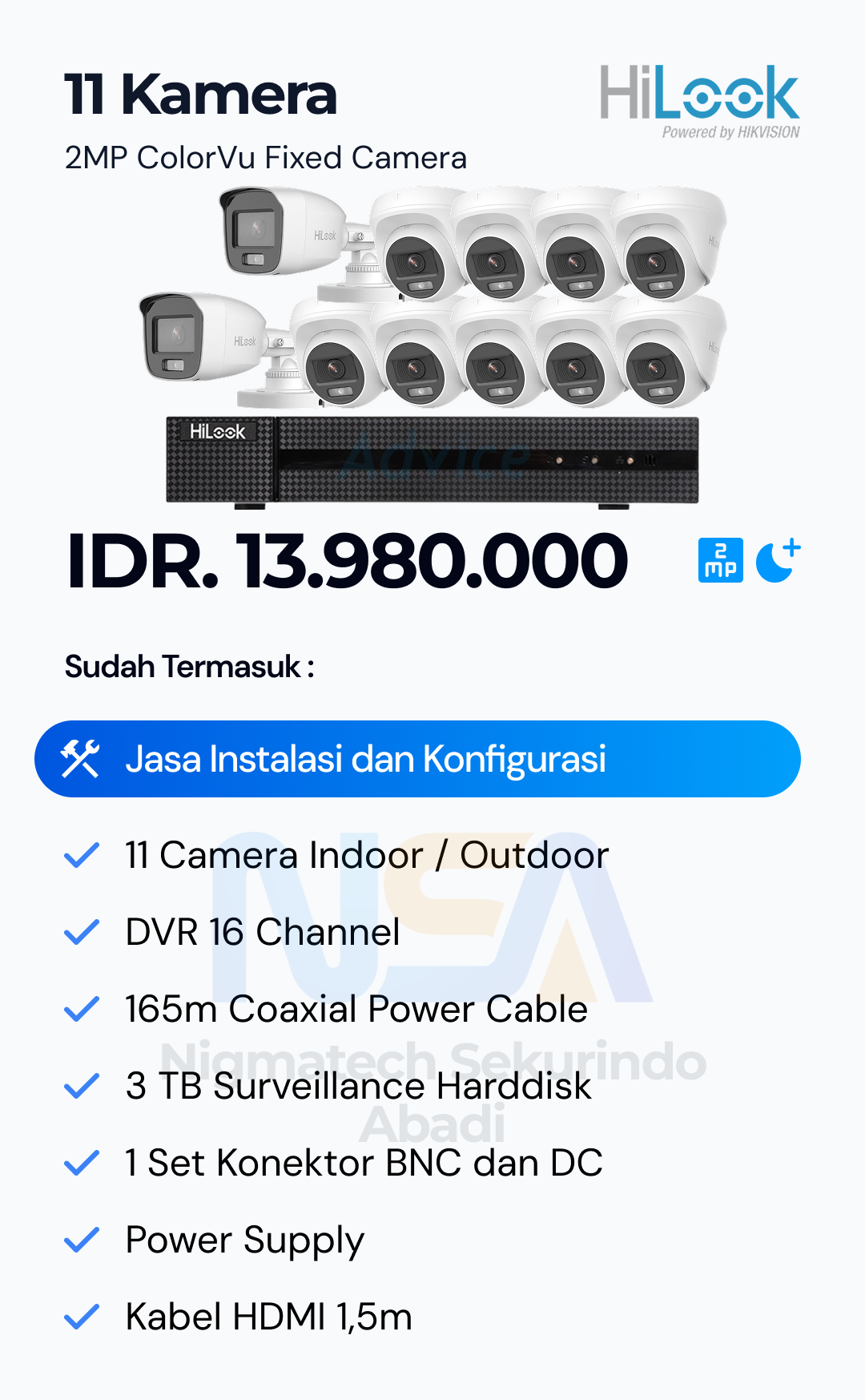 Paket CCTV Hilook 2 Kamera