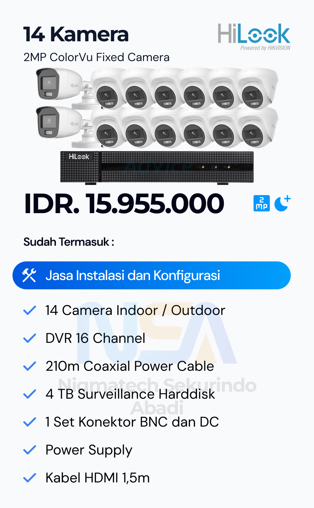 Paket CCTV Hilook 2 Kamera