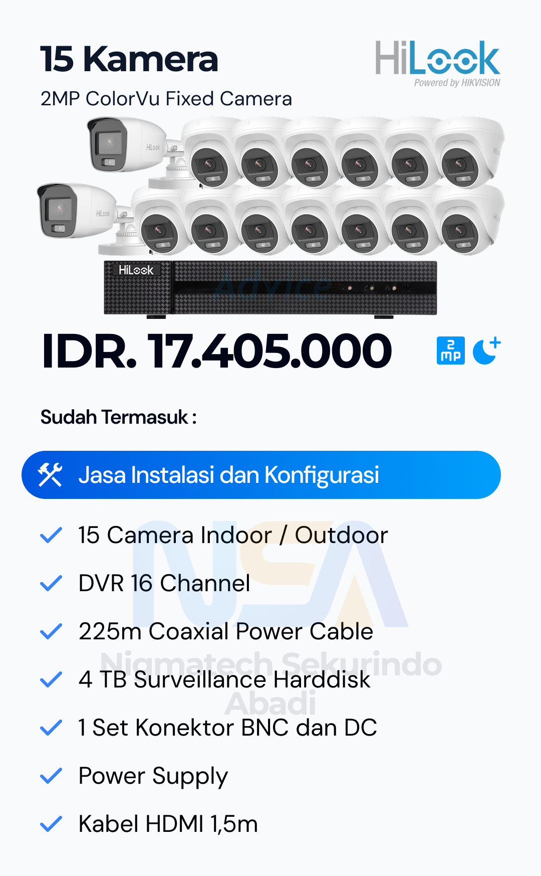 Paket CCTV Hilook 2 Kamera