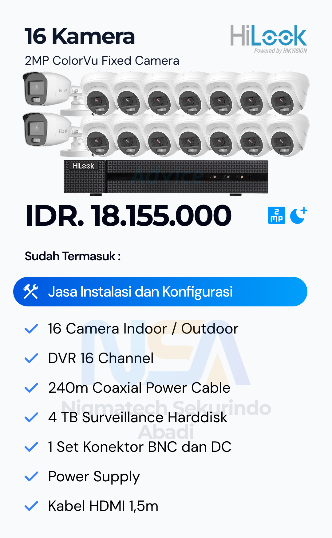 Paket CCTV Hilook 2 Kamera