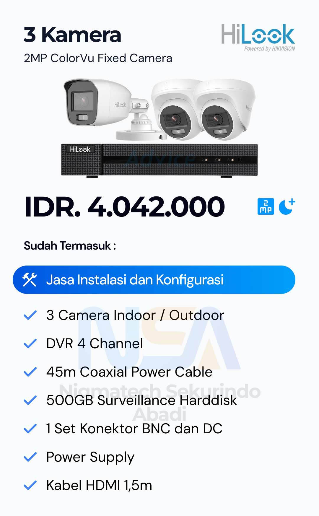 Paket CCTV Hilook 2 Kamera