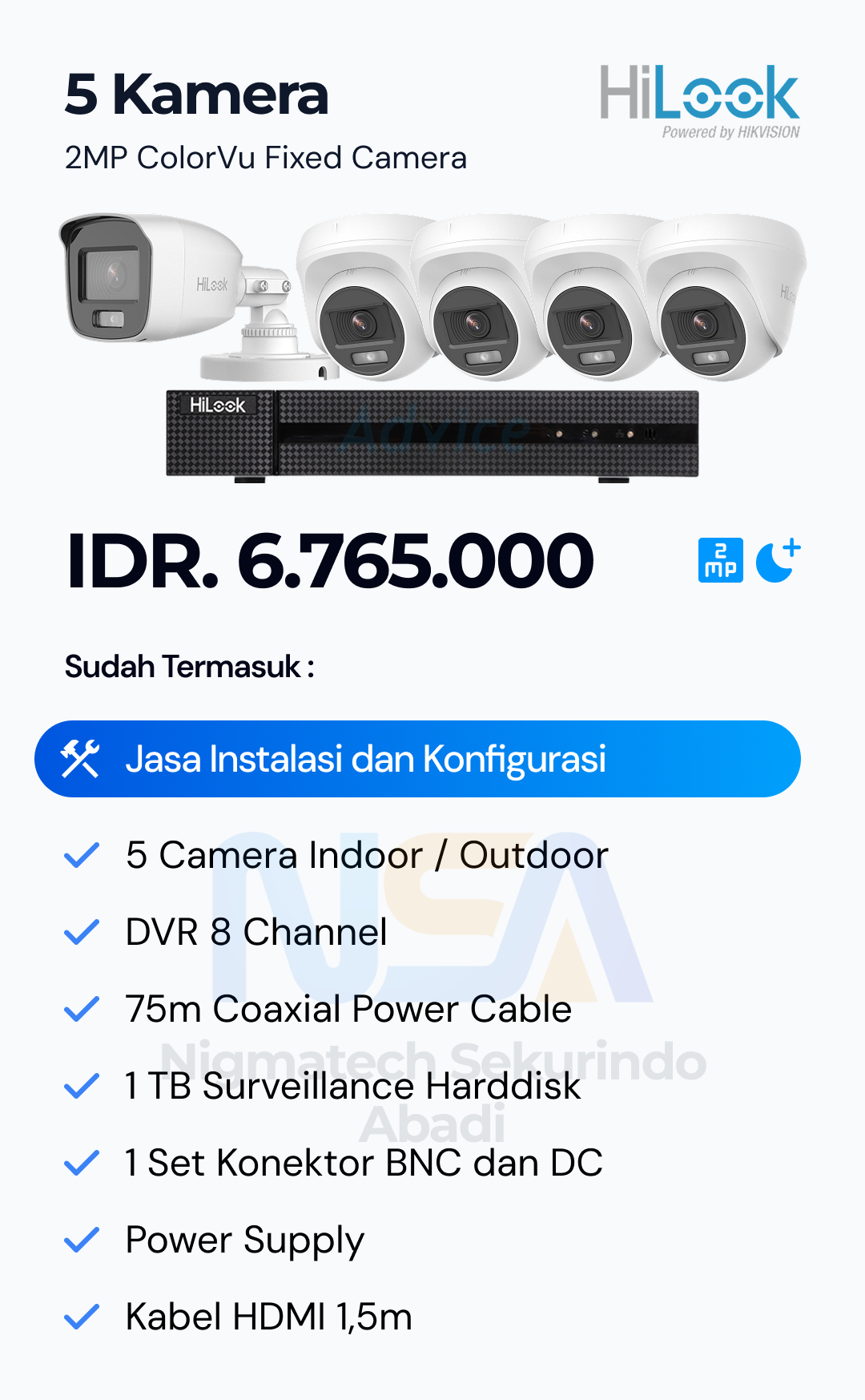 Paket CCTV Hilook 2 Kamera