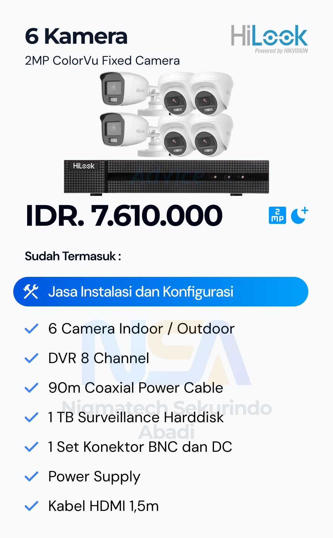 Paket CCTV Hilook 2 Kamera