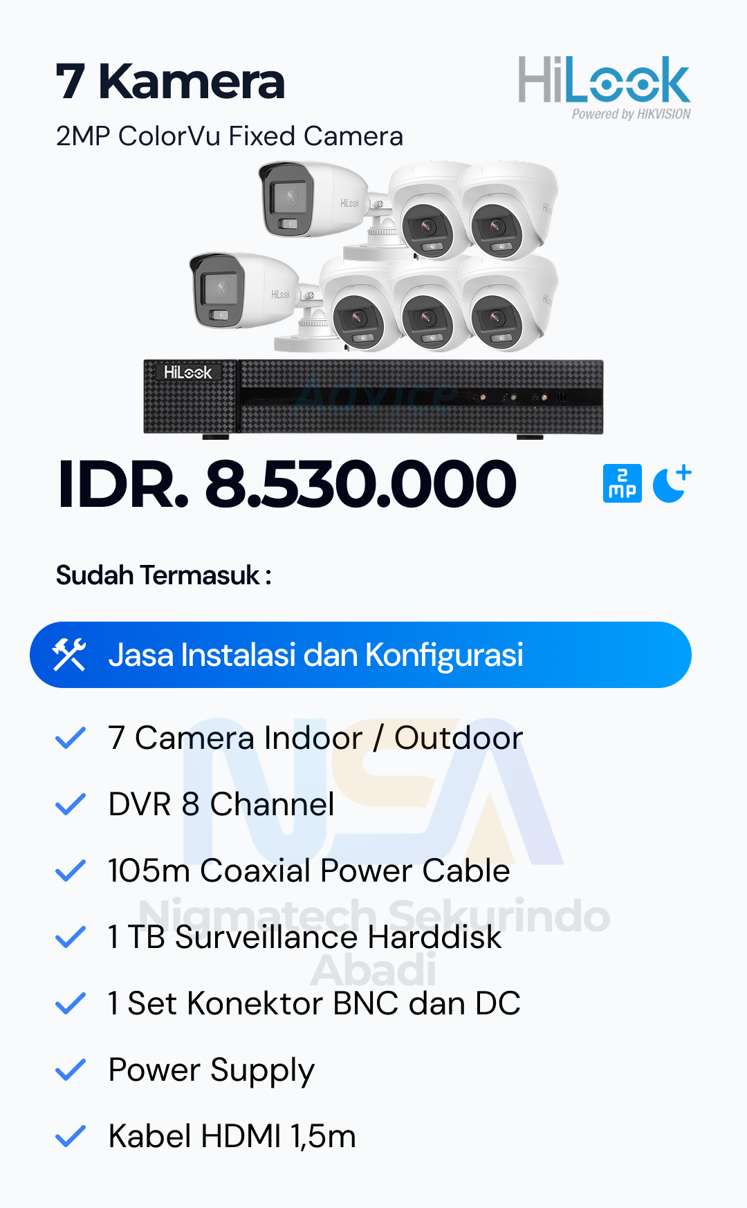 Paket CCTV Hilook 2 Kamera
