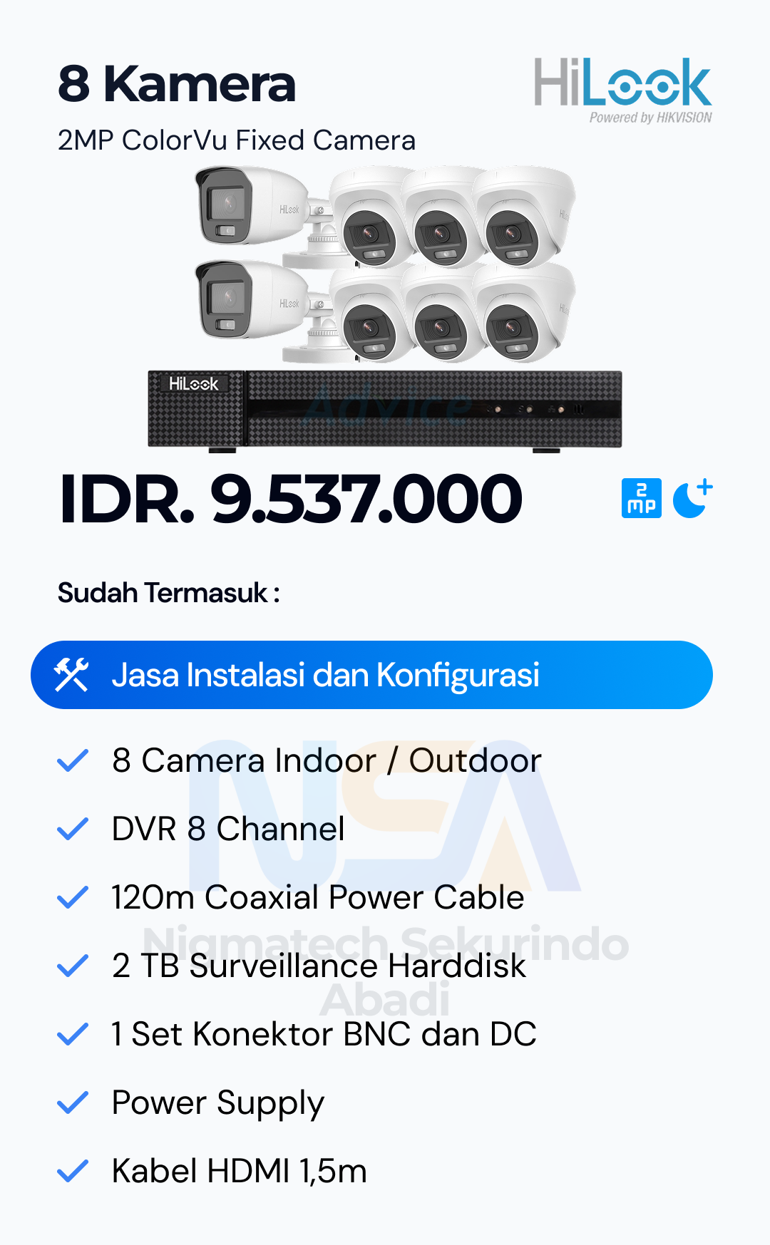 Paket CCTV Hilook 2 Kamera