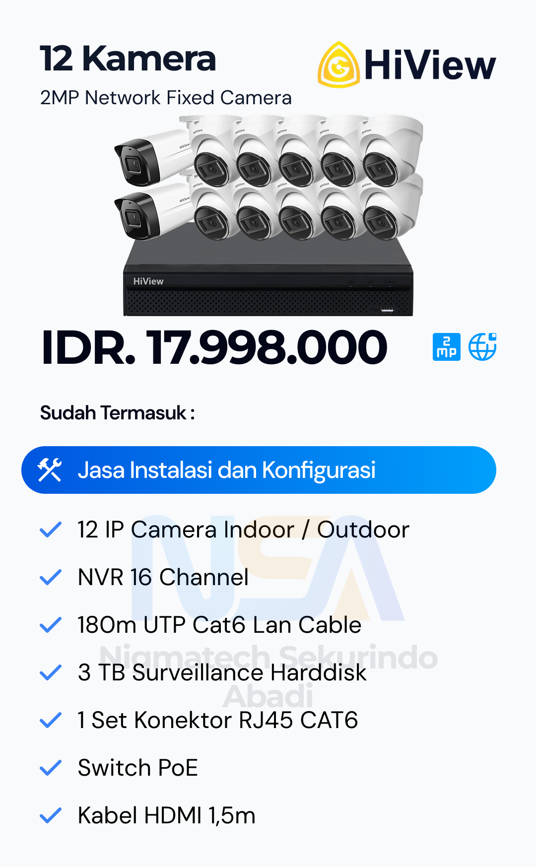 Paket CCTV HiView 2 Kamera