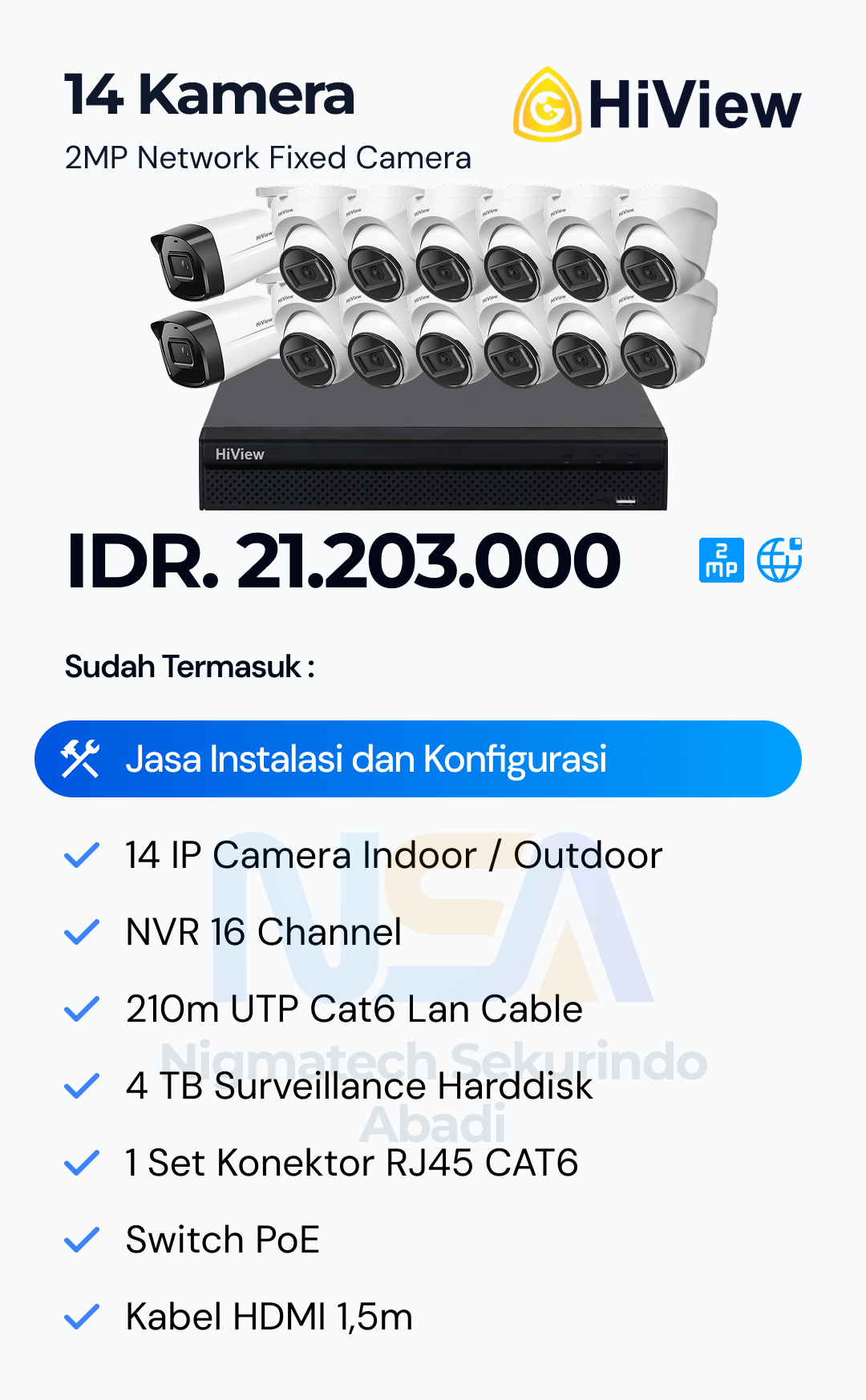 Paket CCTV HiView 2 Kamera