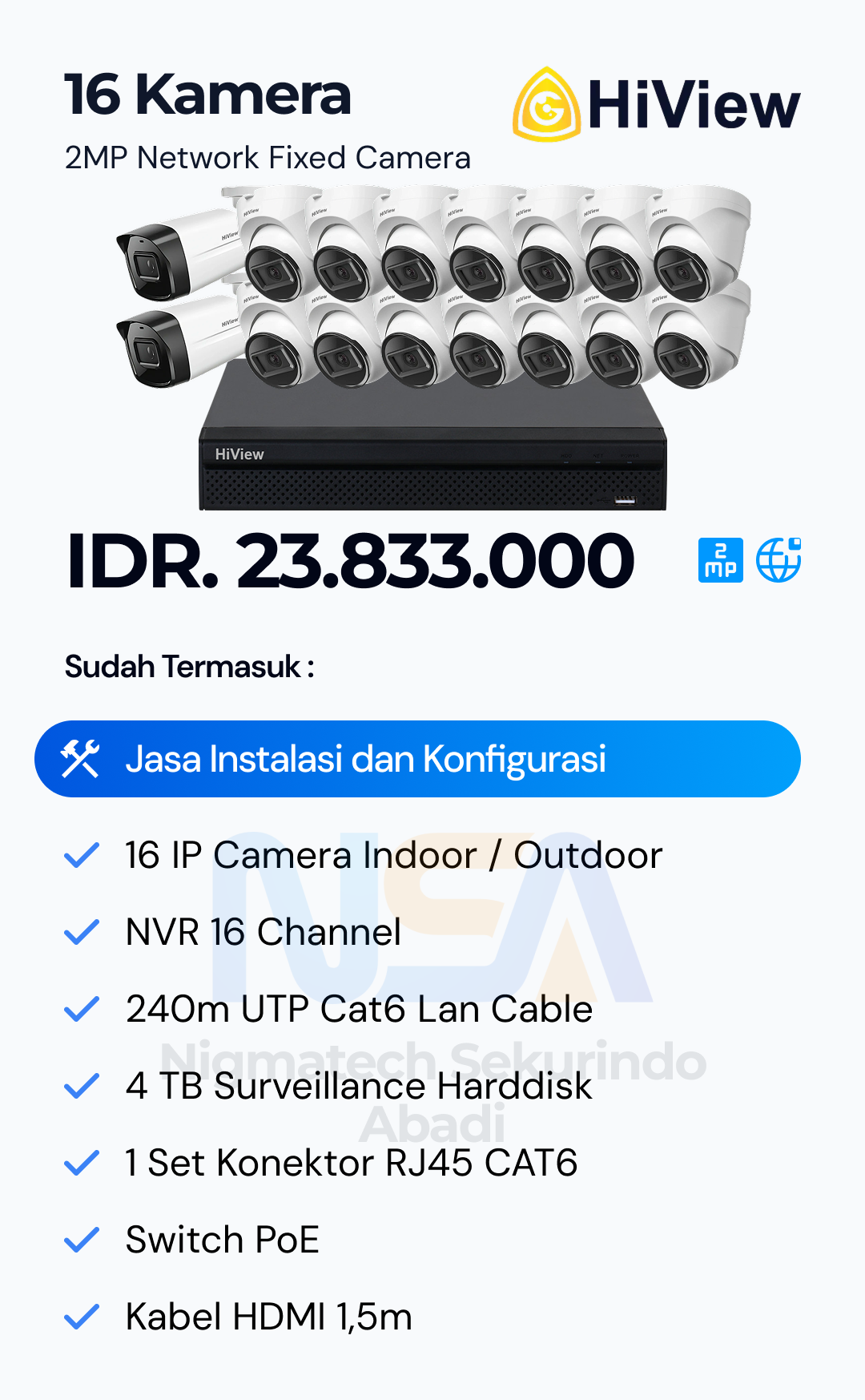 Paket CCTV HiView 2 Kamera