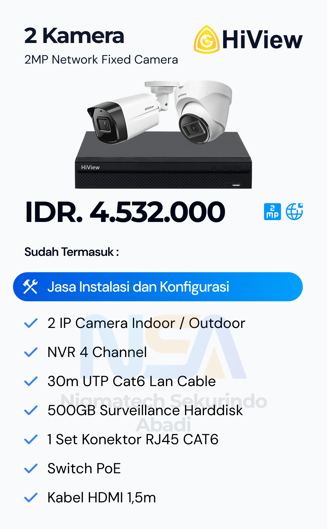 Paket CCTV HiView 2 Kamera