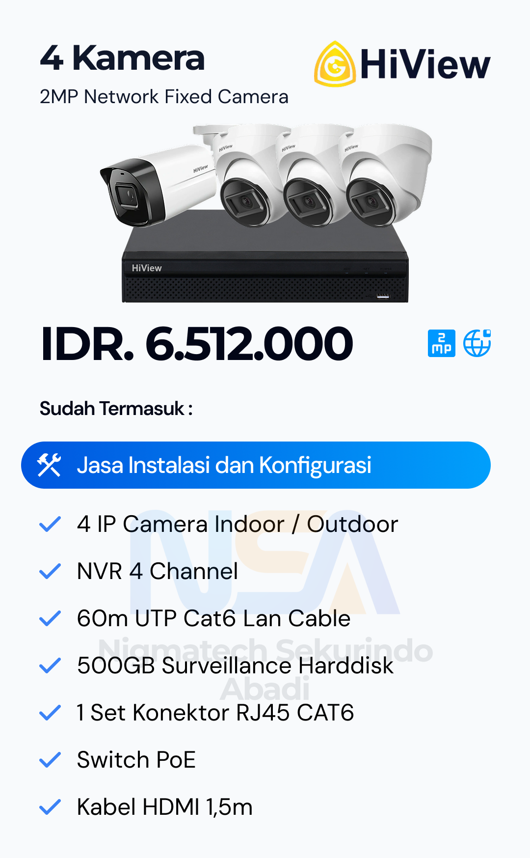 Paket CCTV HiView 2 Kamera