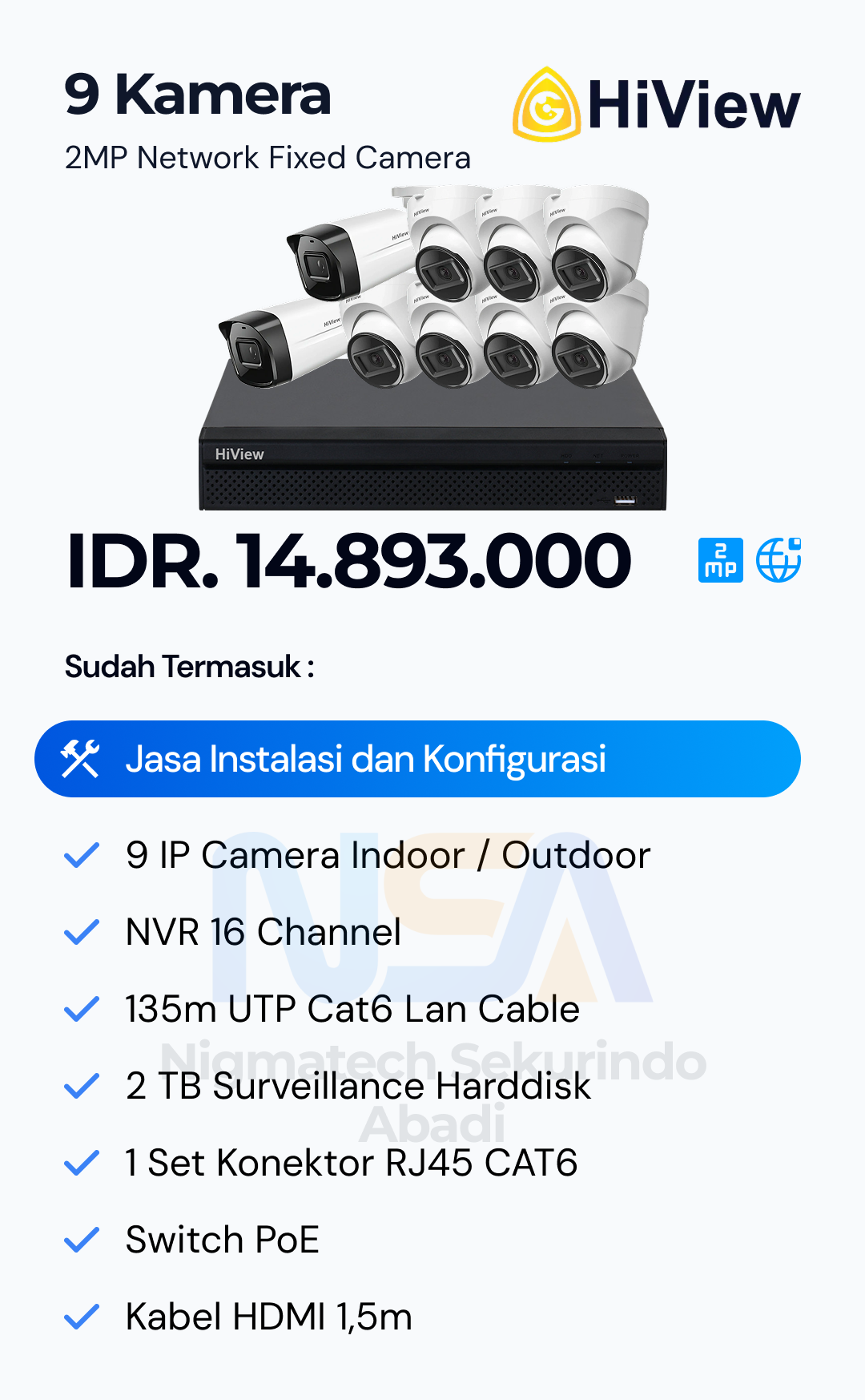 Paket CCTV HiView 2 Kamera