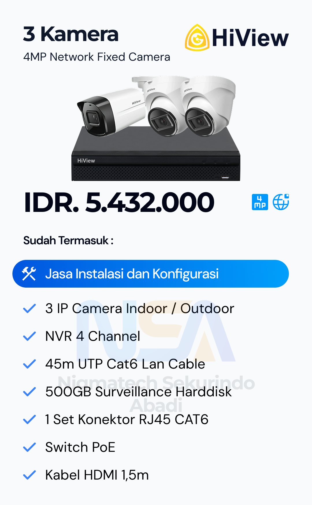 Paket CCTV HiView 2 Kamera