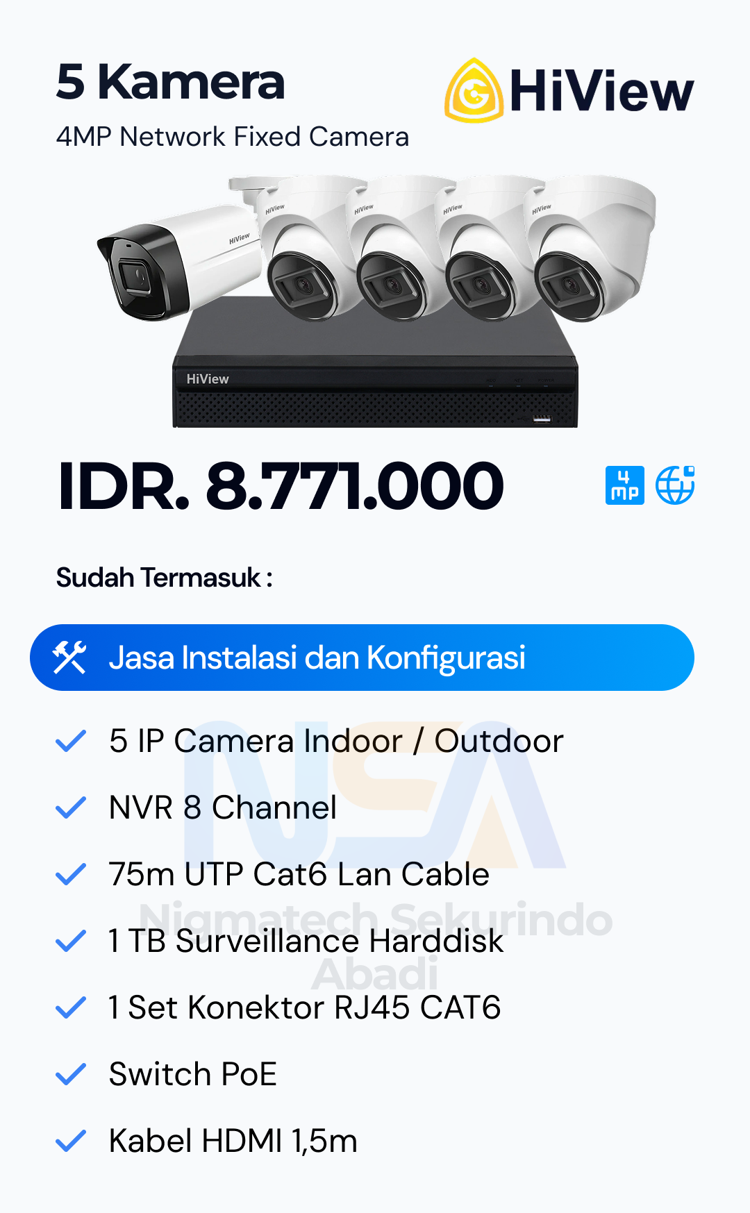 Paket CCTV HiView 2 Kamera