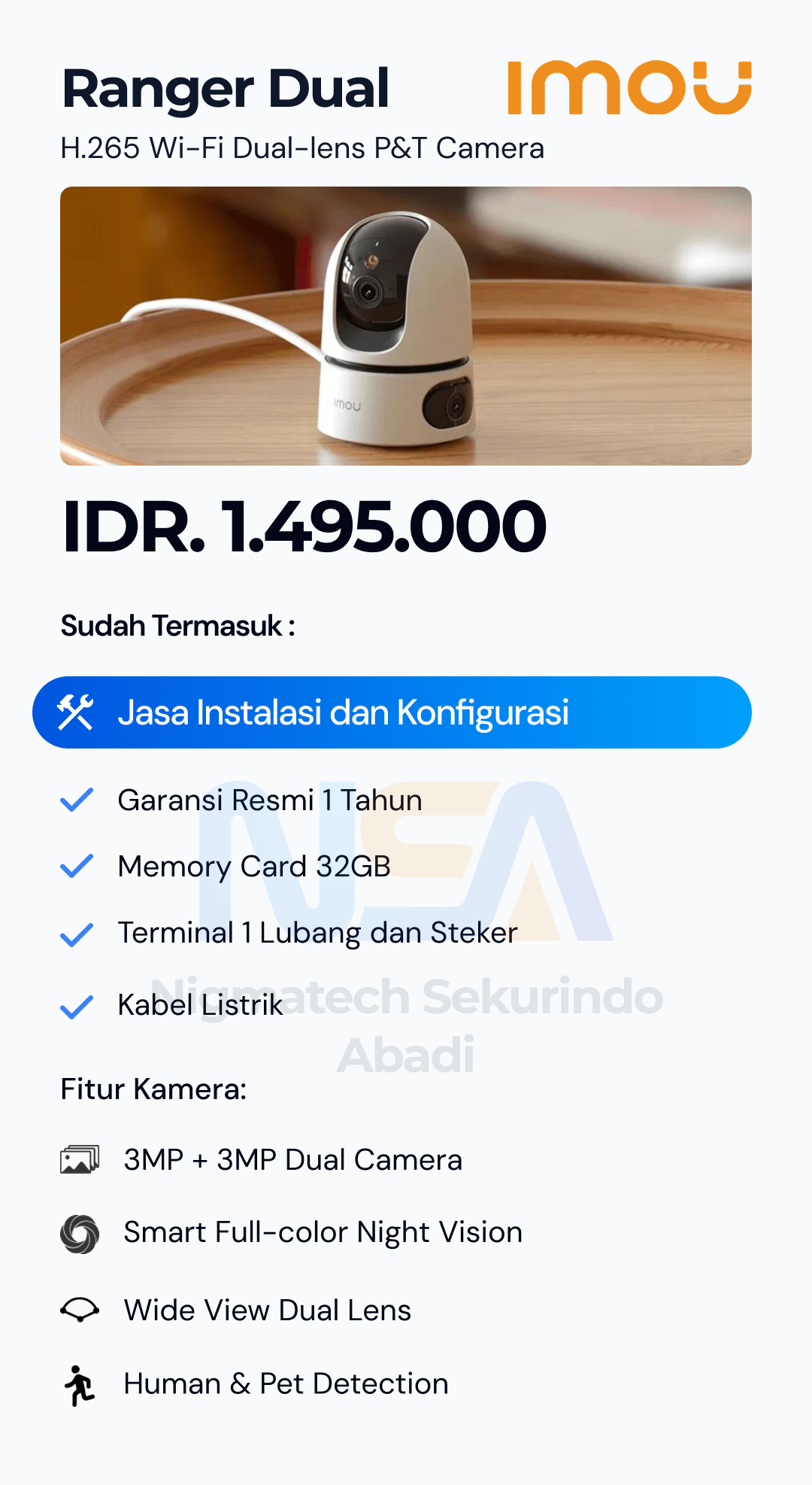Paket CCTV Imou 2 Kamera