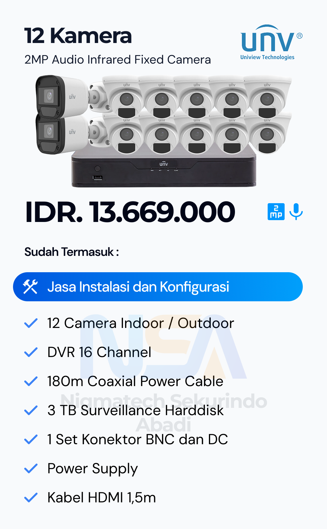 Paket CCTV Unv 2 Kamera