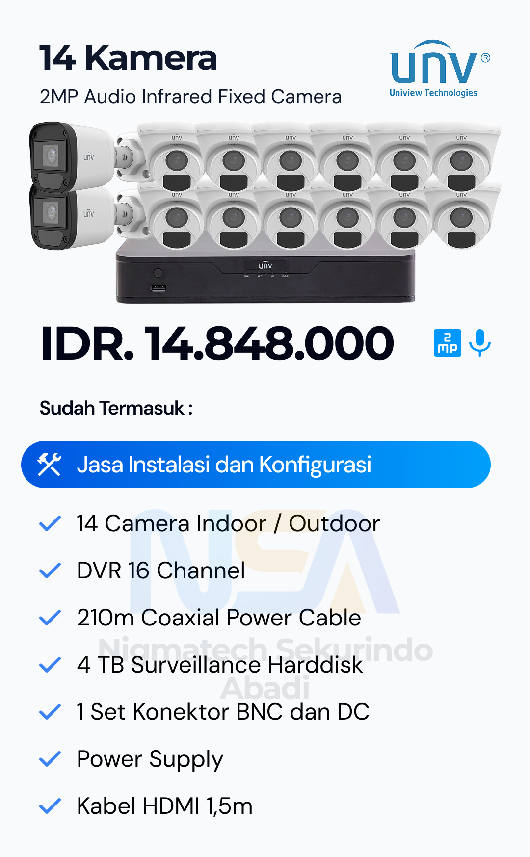 Paket CCTV Unv 2 Kamera