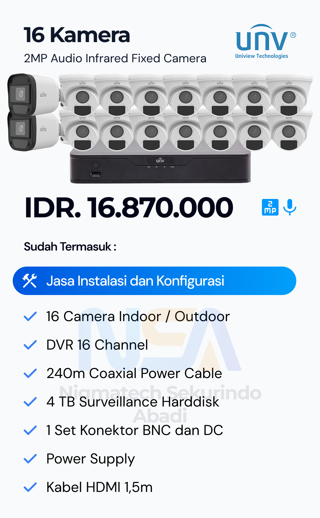 Paket CCTV Unv 2 Kamera