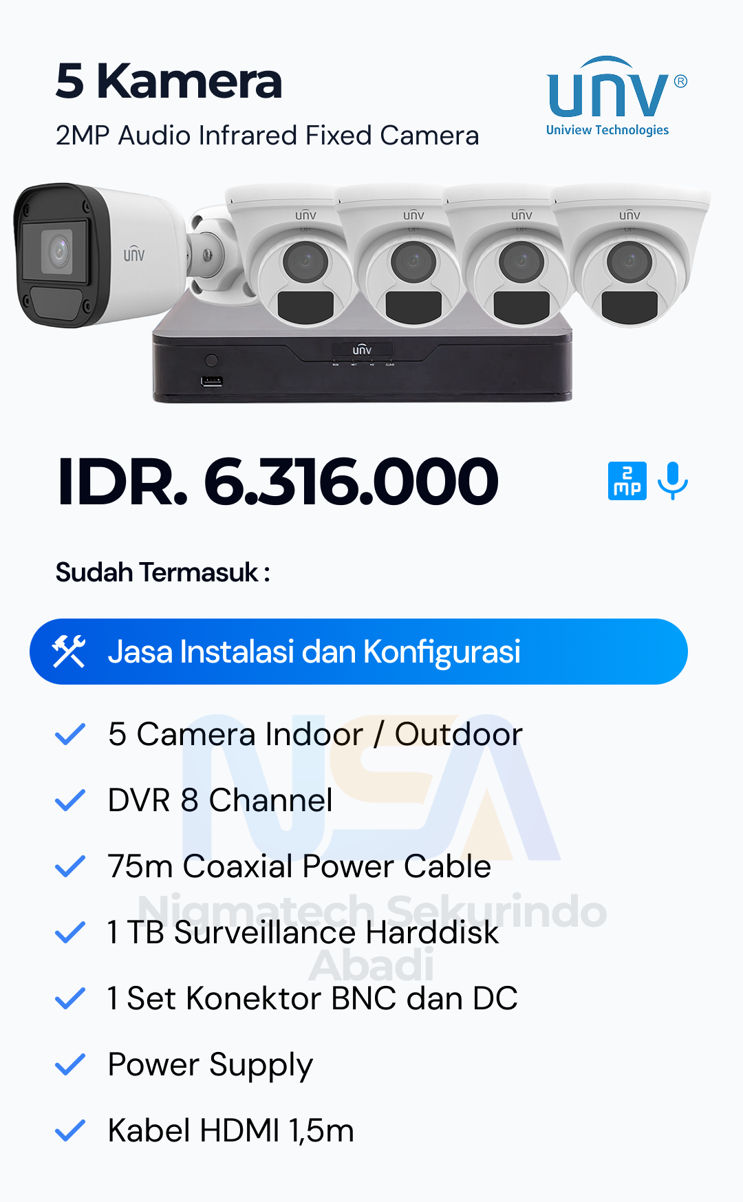 Paket CCTV Unv 2 Kamera