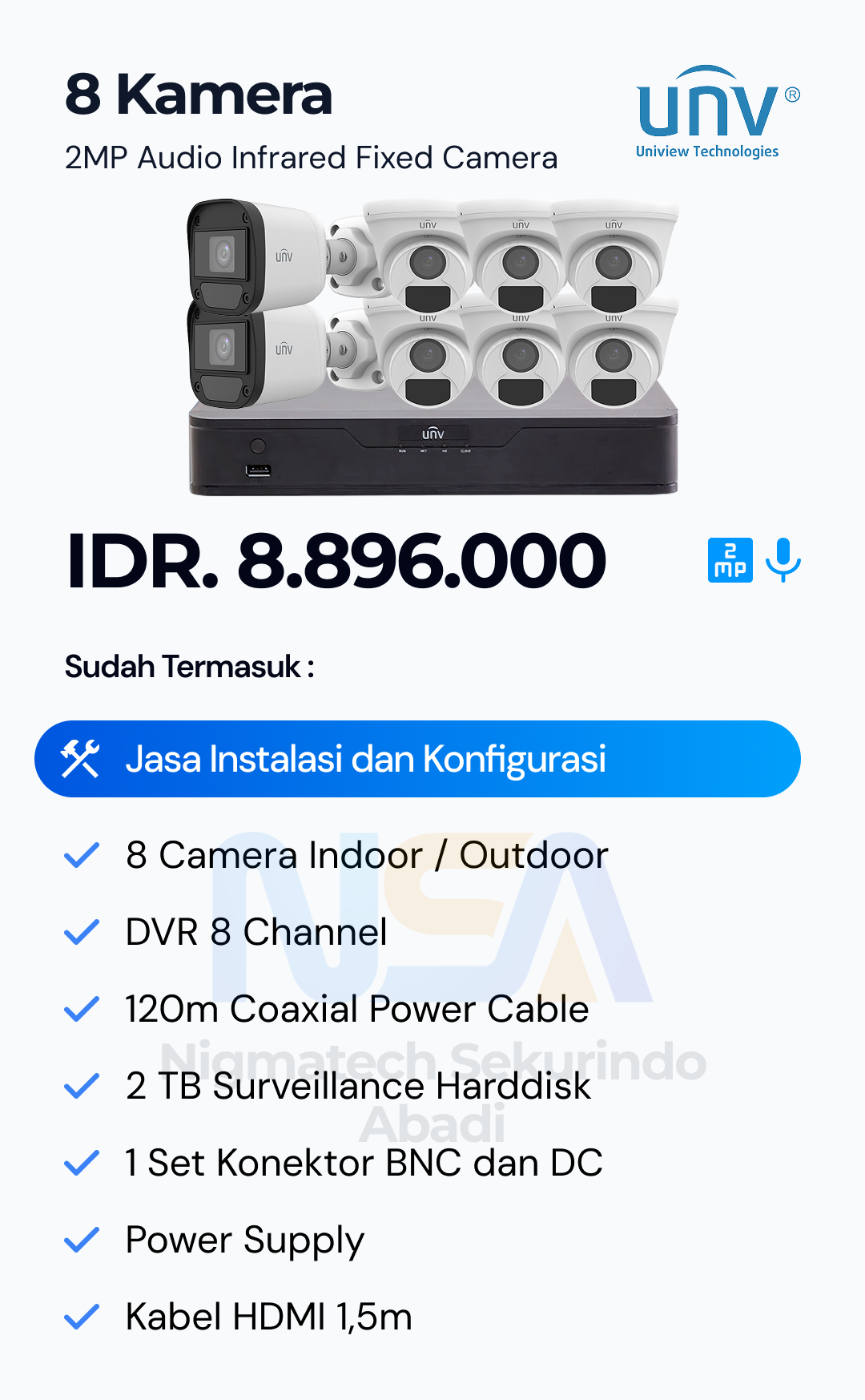 Paket CCTV Unv 2 Kamera