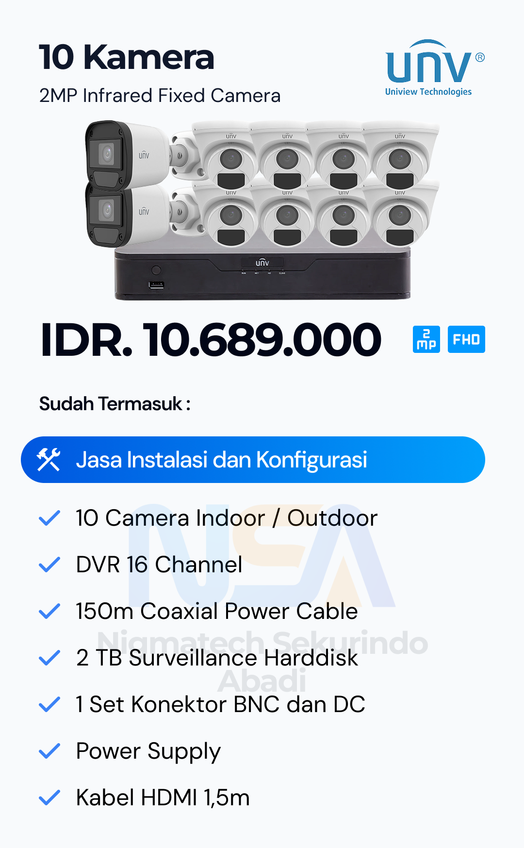 Paket CCTV Unv 2 Kamera