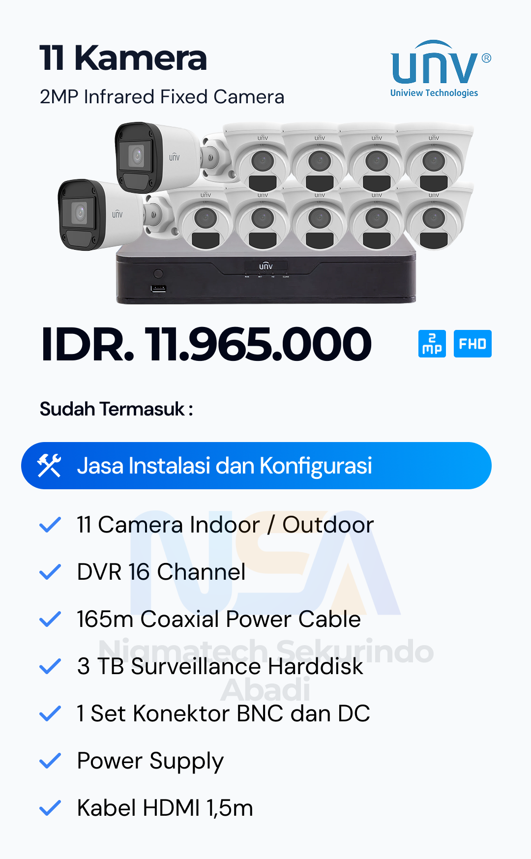Paket CCTV Unv 2 Kamera