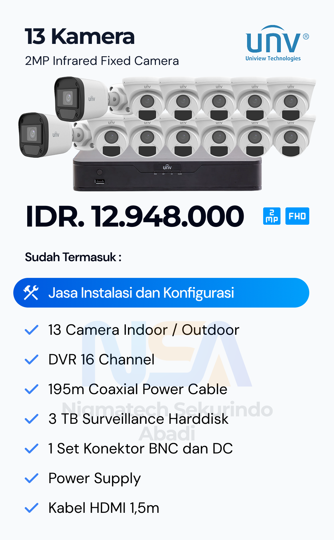 Paket CCTV Unv 2 Kamera