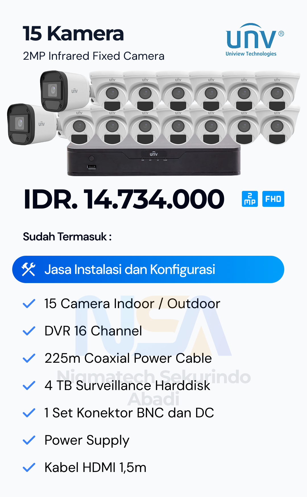 Paket CCTV Unv 2 Kamera