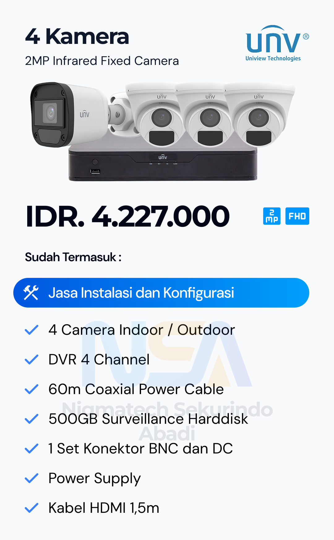 Paket CCTV Unv 2 Kamera