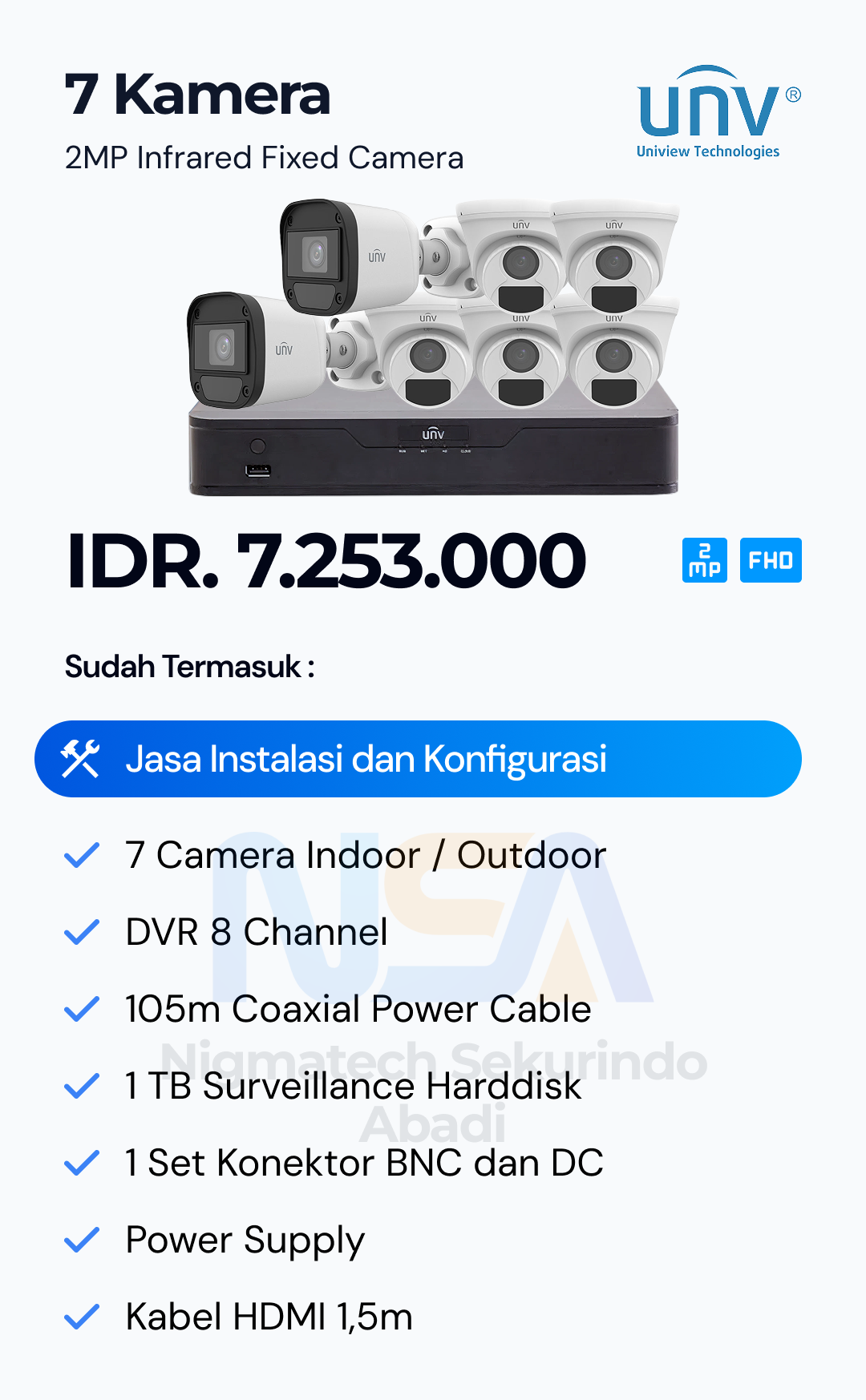 Paket CCTV Unv 2 Kamera