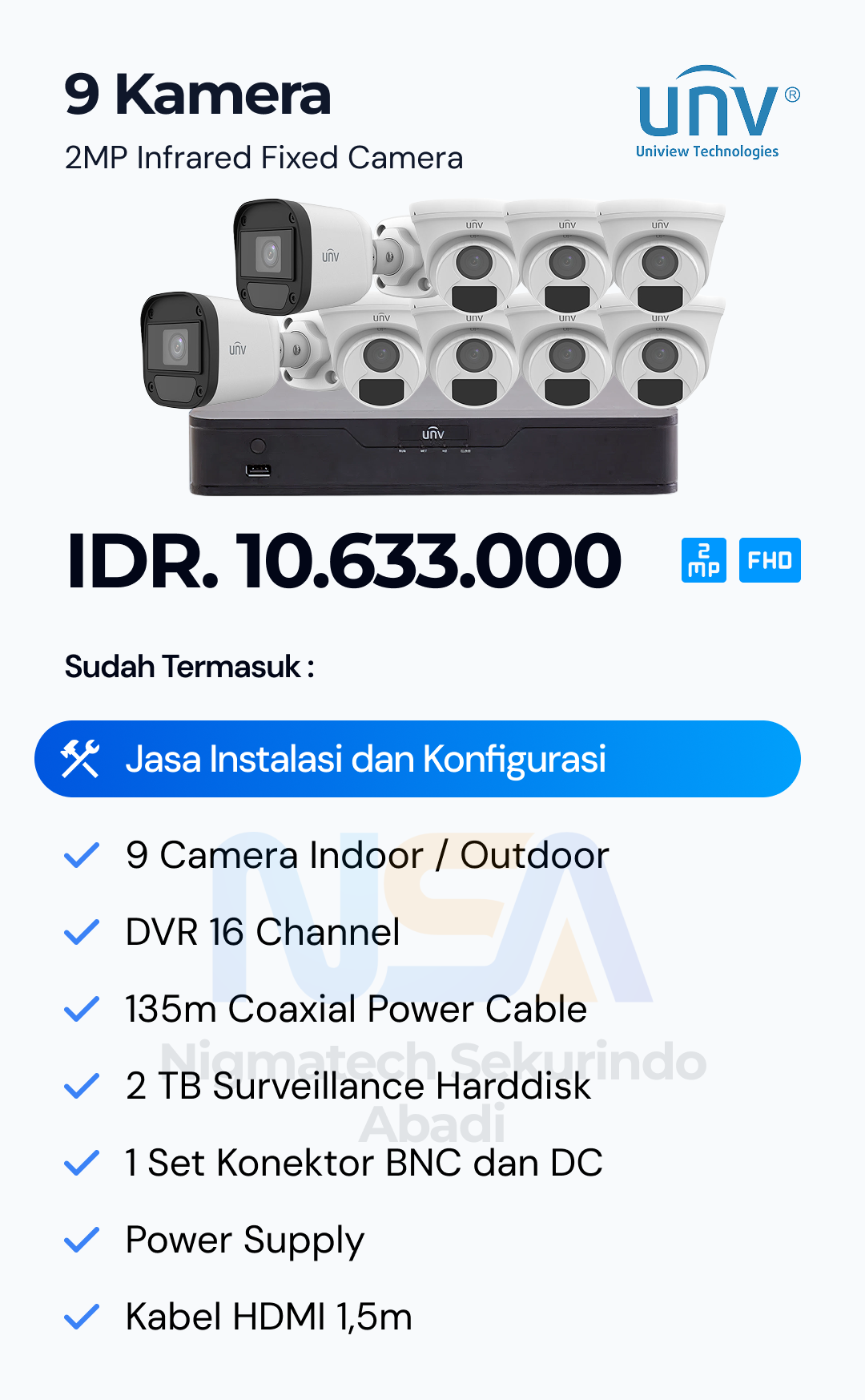 Paket CCTV Unv 2 Kamera