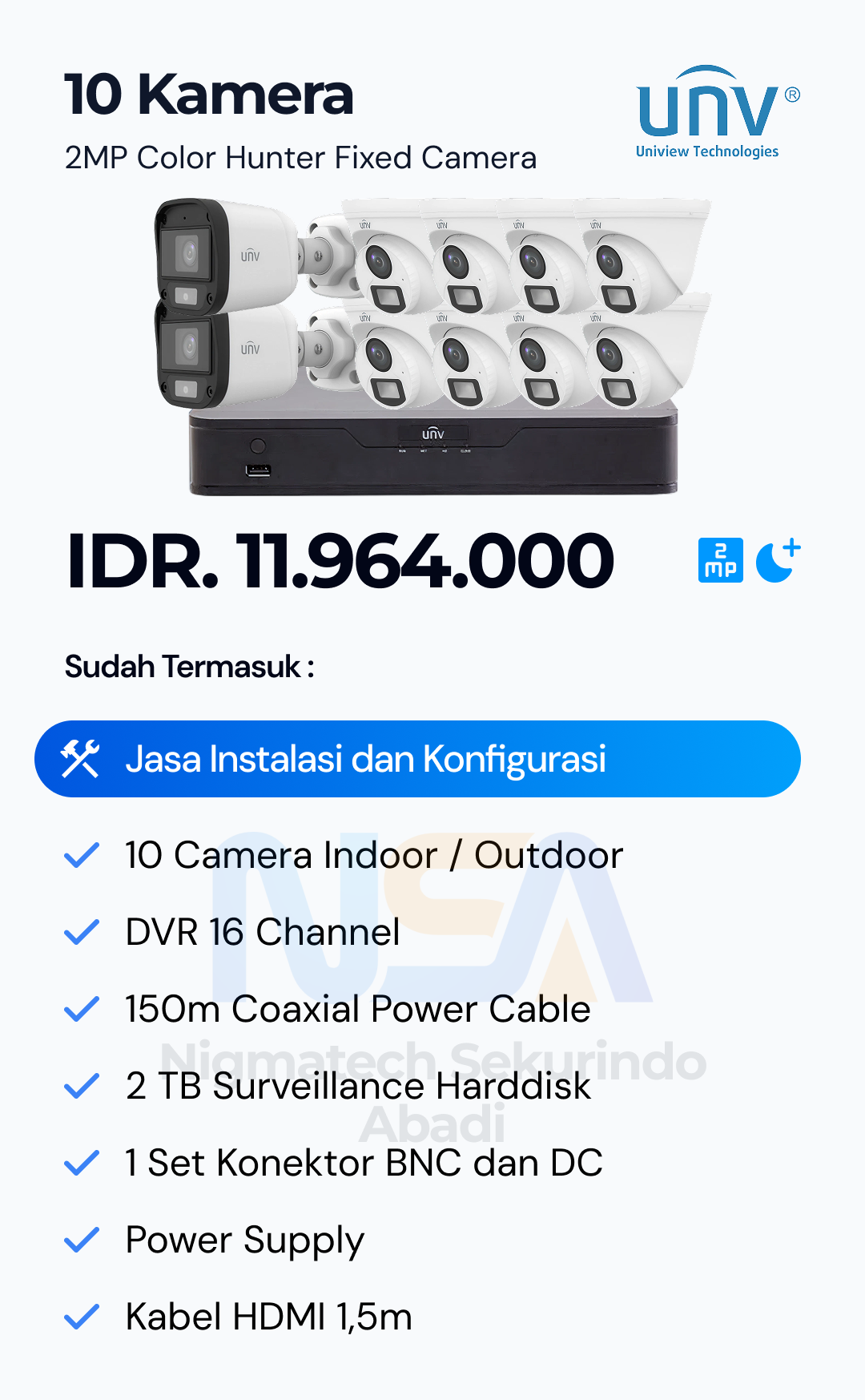 Paket CCTV Unv 2 Kamera