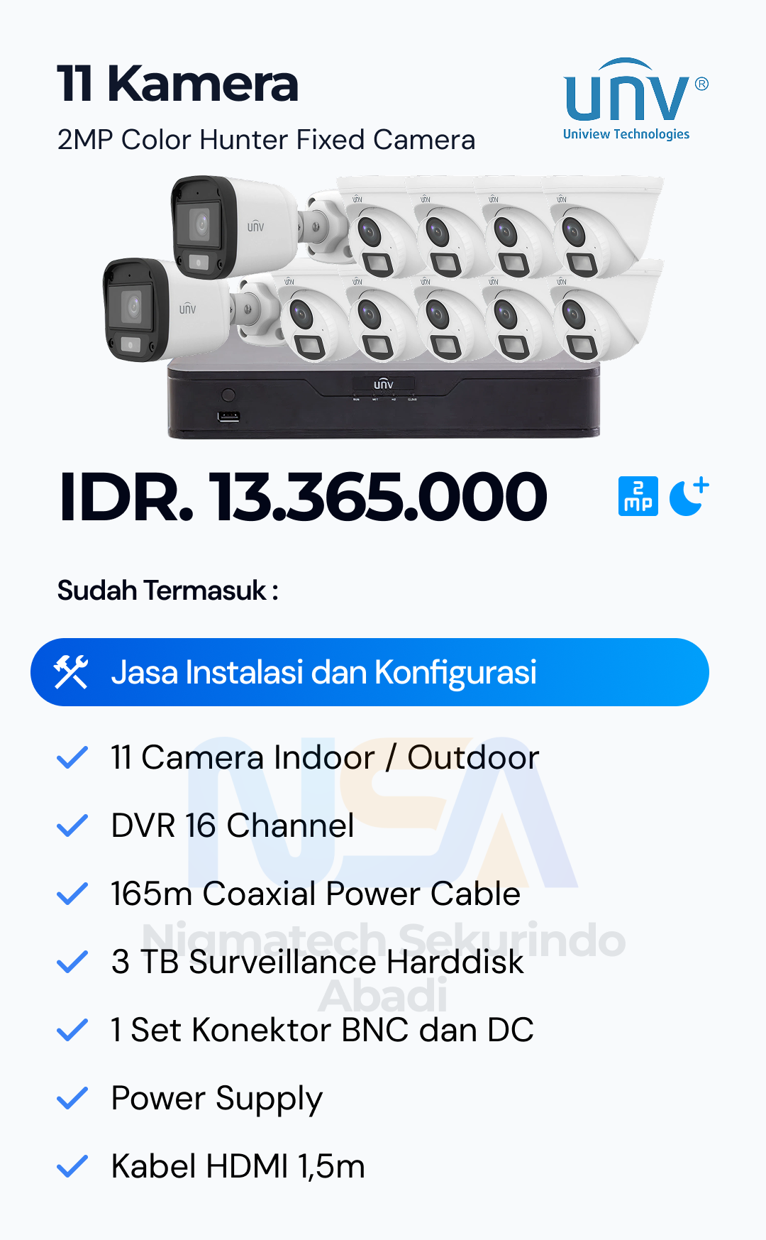 Paket CCTV Unv 2 Kamera