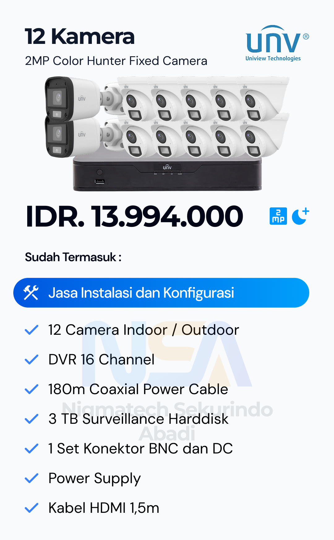 Paket CCTV Unv 2 Kamera