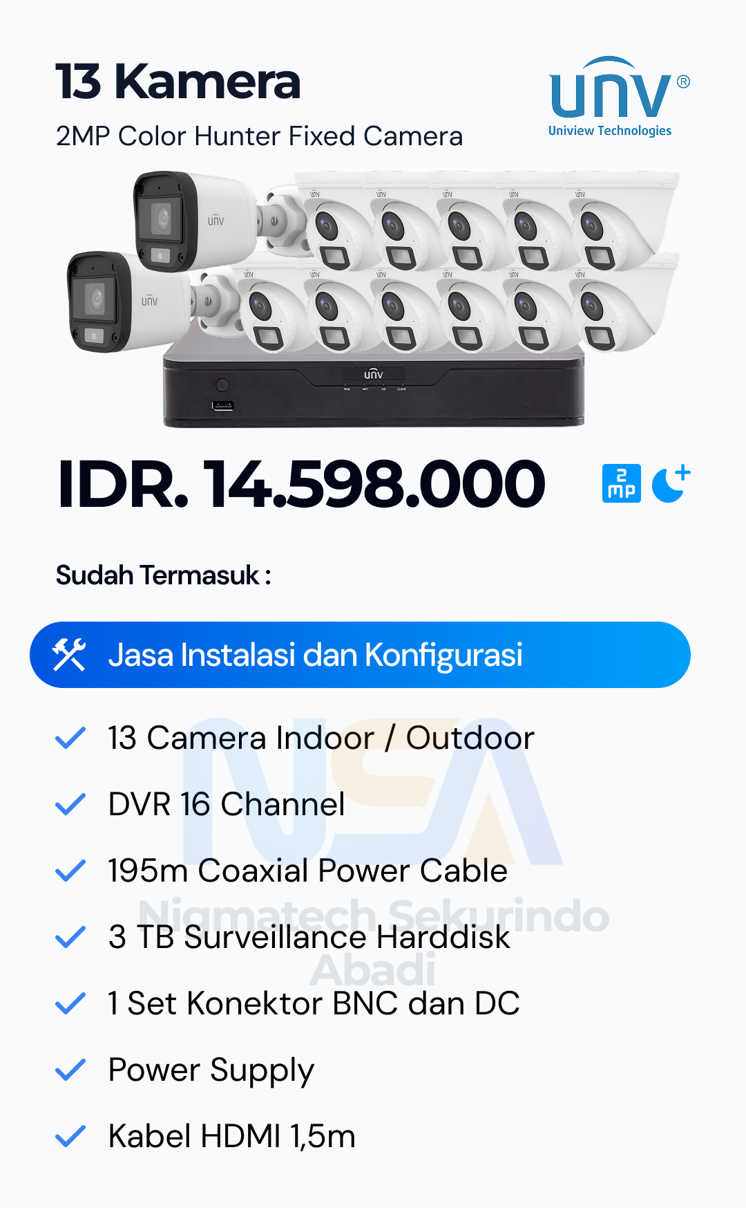 Paket CCTV Unv 2 Kamera