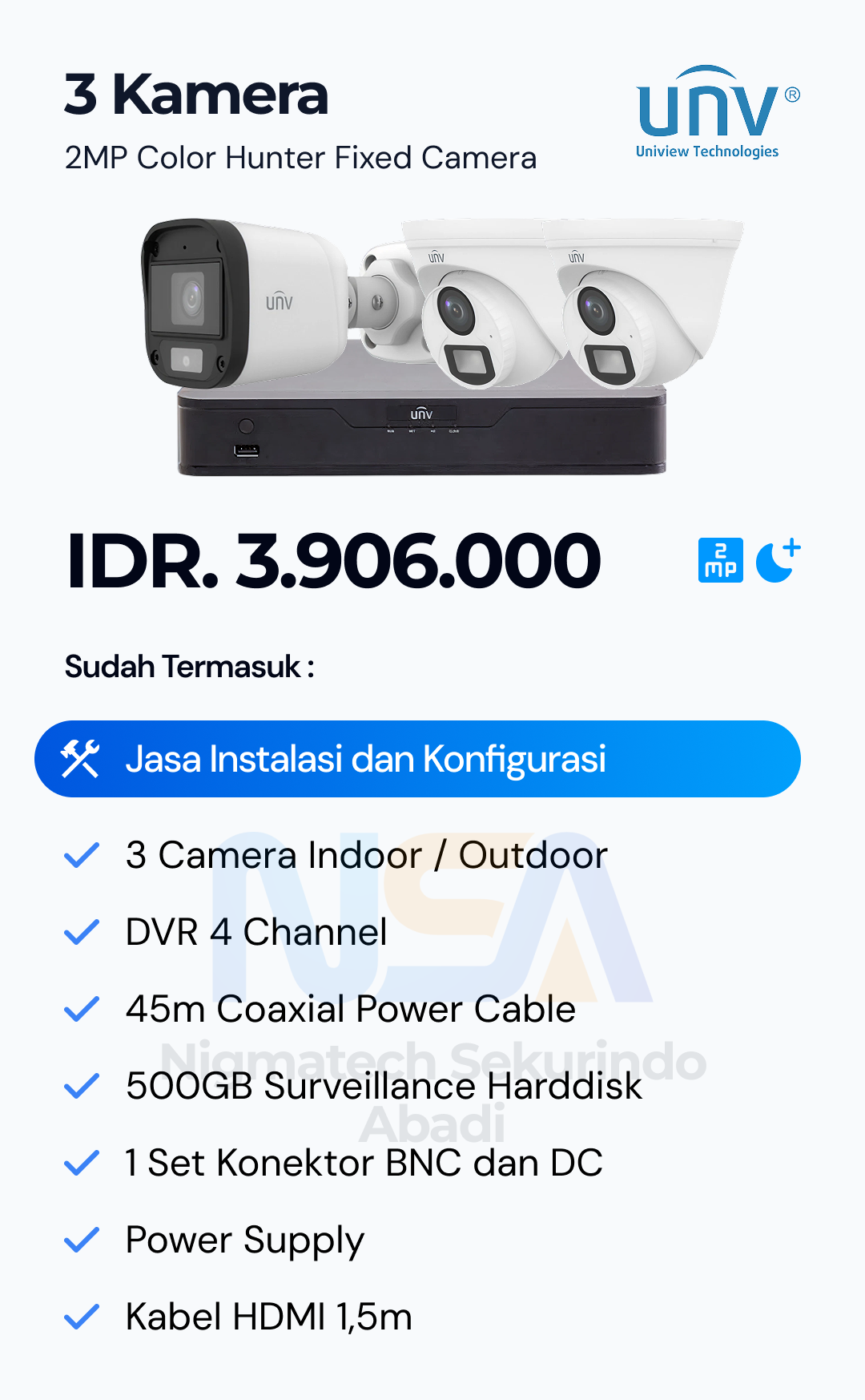 Paket CCTV Unv 2 Kamera