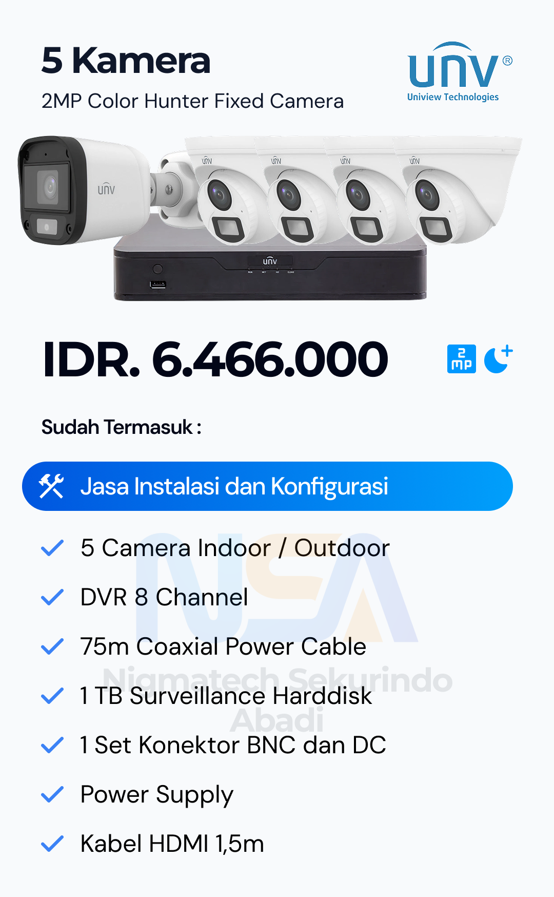 Paket CCTV Unv 2 Kamera