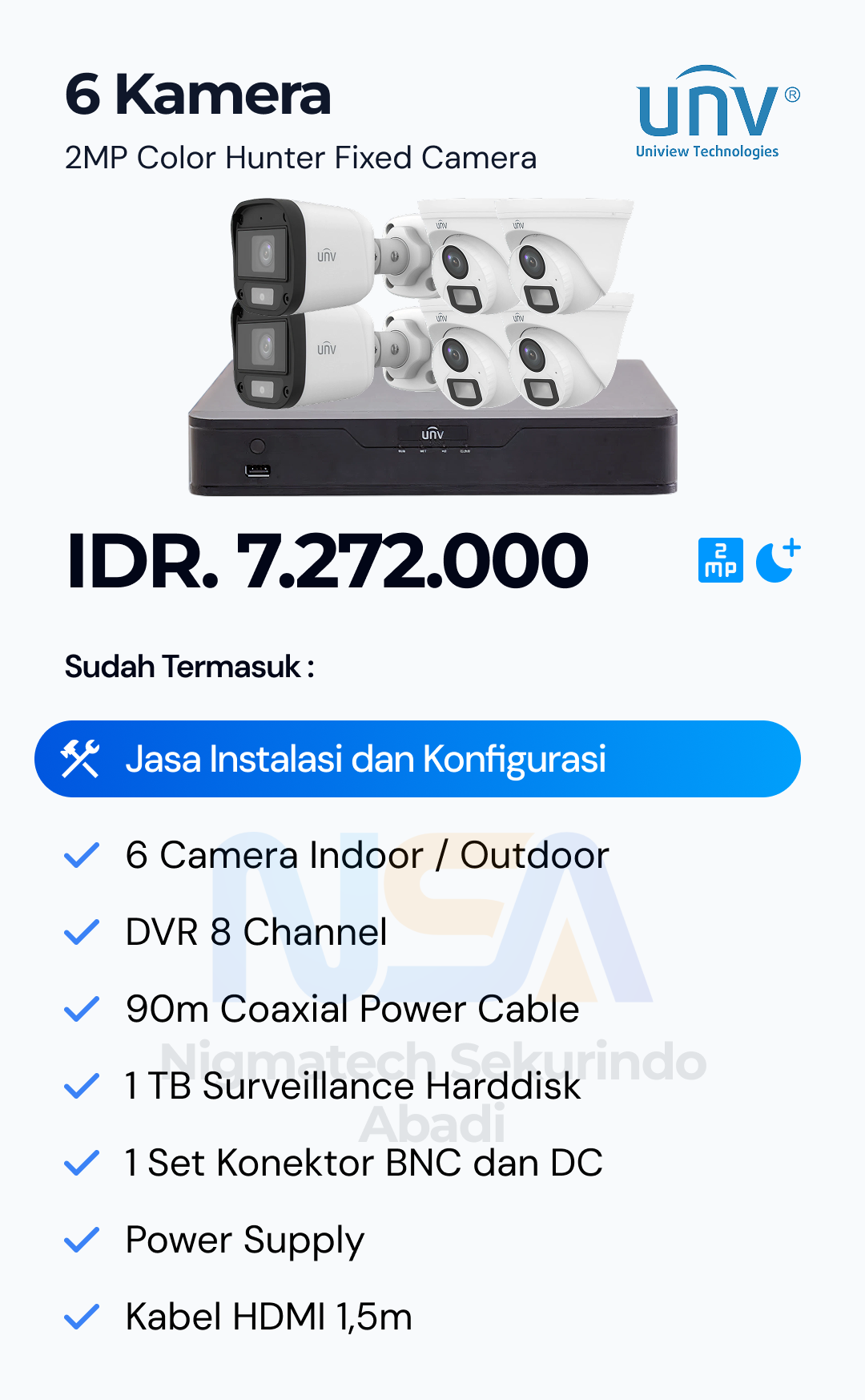 Paket CCTV Unv 2 Kamera