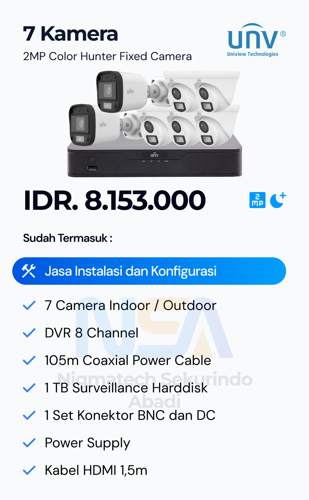 Paket CCTV Unv 2 Kamera