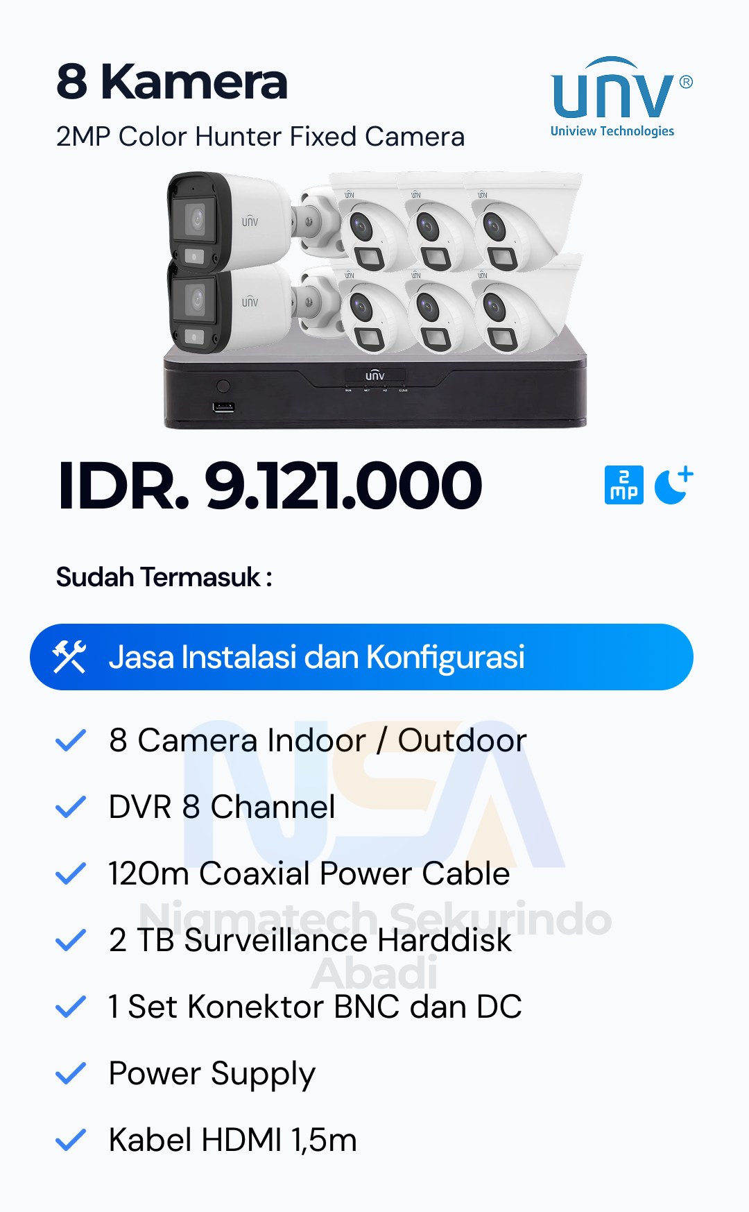 Paket CCTV Unv 2 Kamera