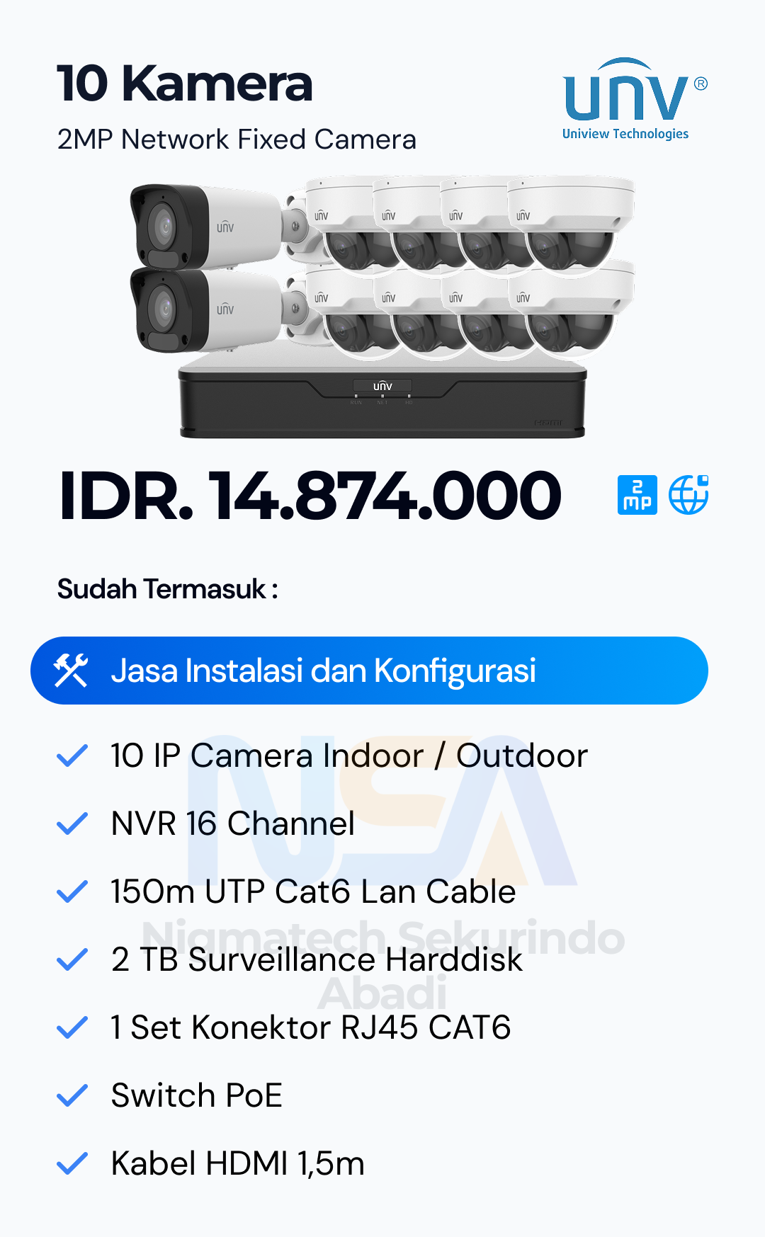 Paket CCTV Unv 2 Kamera