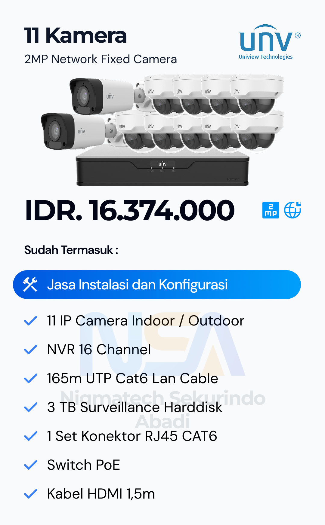 Paket CCTV Unv 2 Kamera