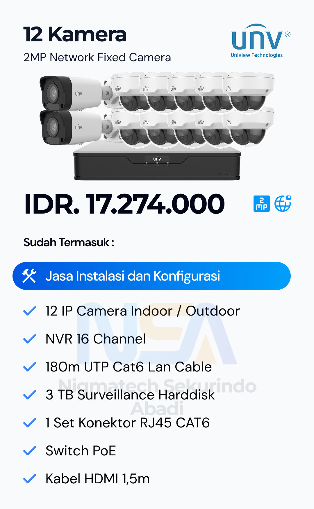 Paket CCTV Unv 2 Kamera